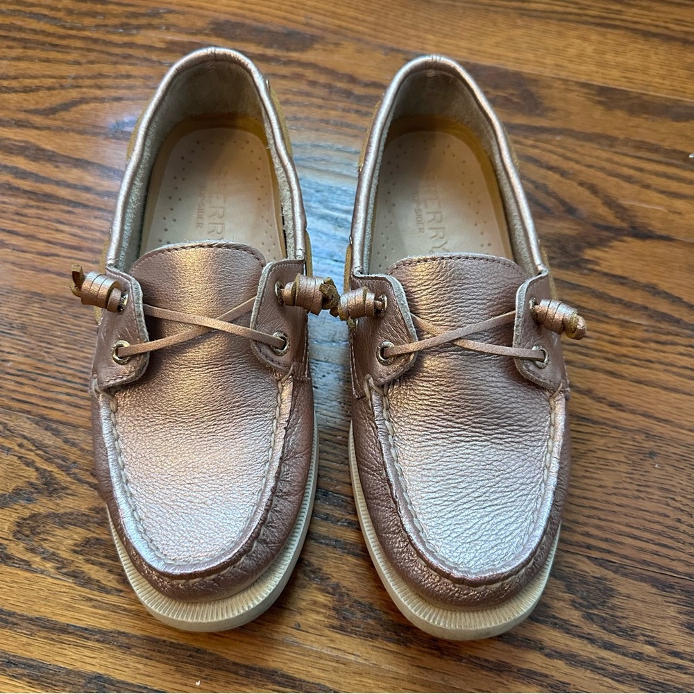 SPERRY Metallic Rose Gold Top-Siders